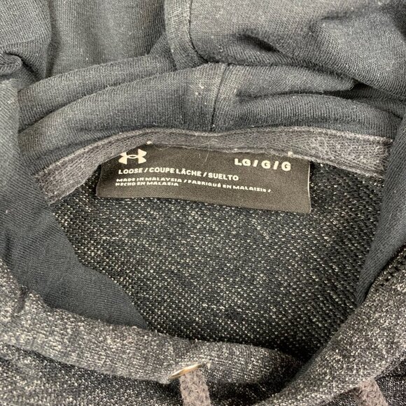 Under Armour Project Rock Men Large Black Hoodie ShortSleeve Blood Sweat Respect - Picture 4 of 9